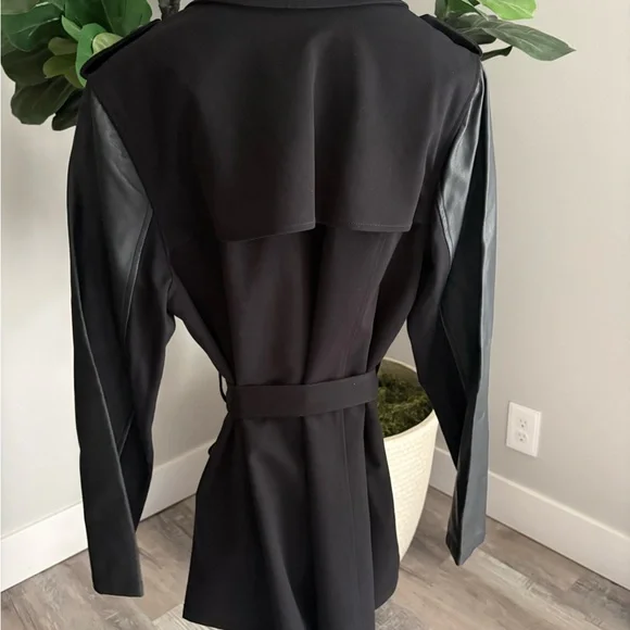 Torrid Women's Black Trench Coat 1 - Picture 6 of 8